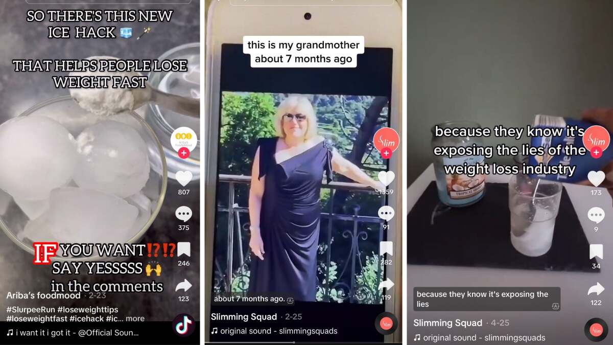 今週のTikTok「ダイエット」: 減量のためのアイスハックはくだらないサプリメントの広告