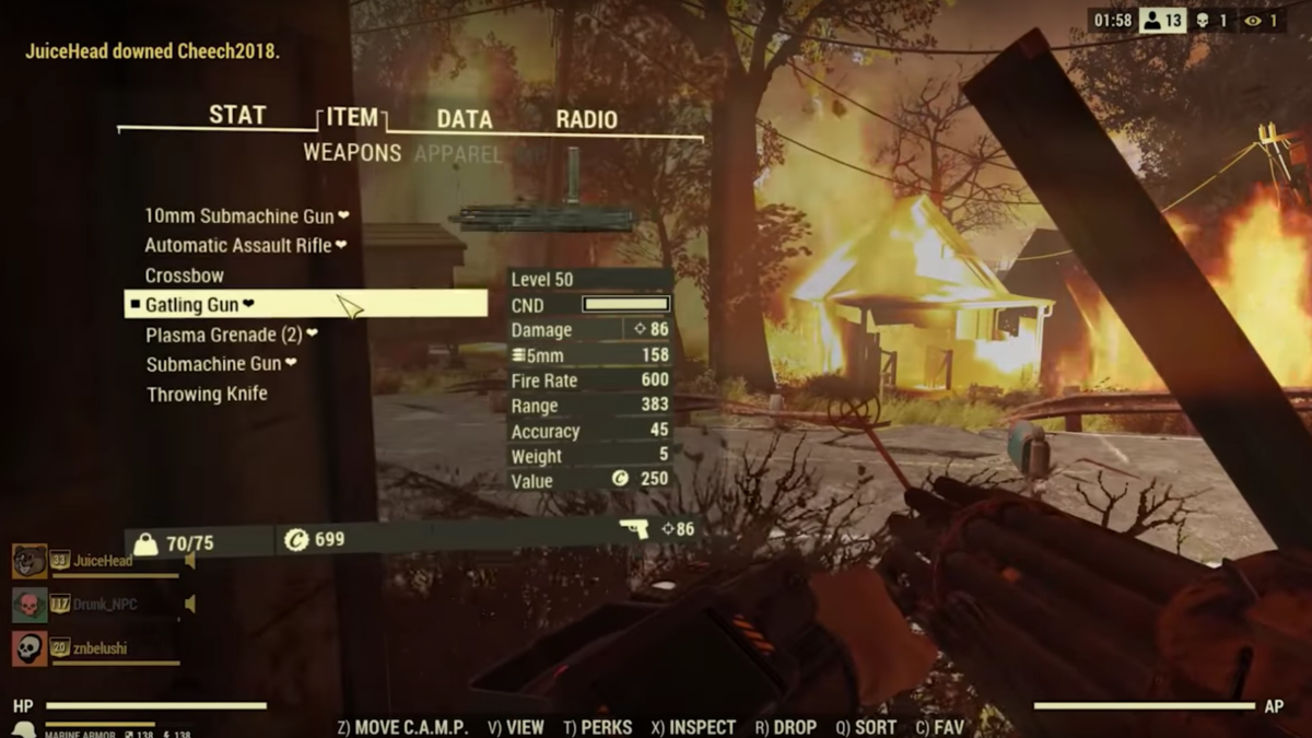 このハックが修正されるまで、Fallout 76 のパブリックサーバーにはアクセスしないでください