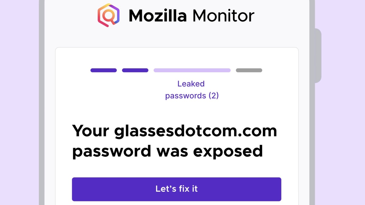 Mozilla Monitor は有料で、盗まれたデータをインターネットから取得します
