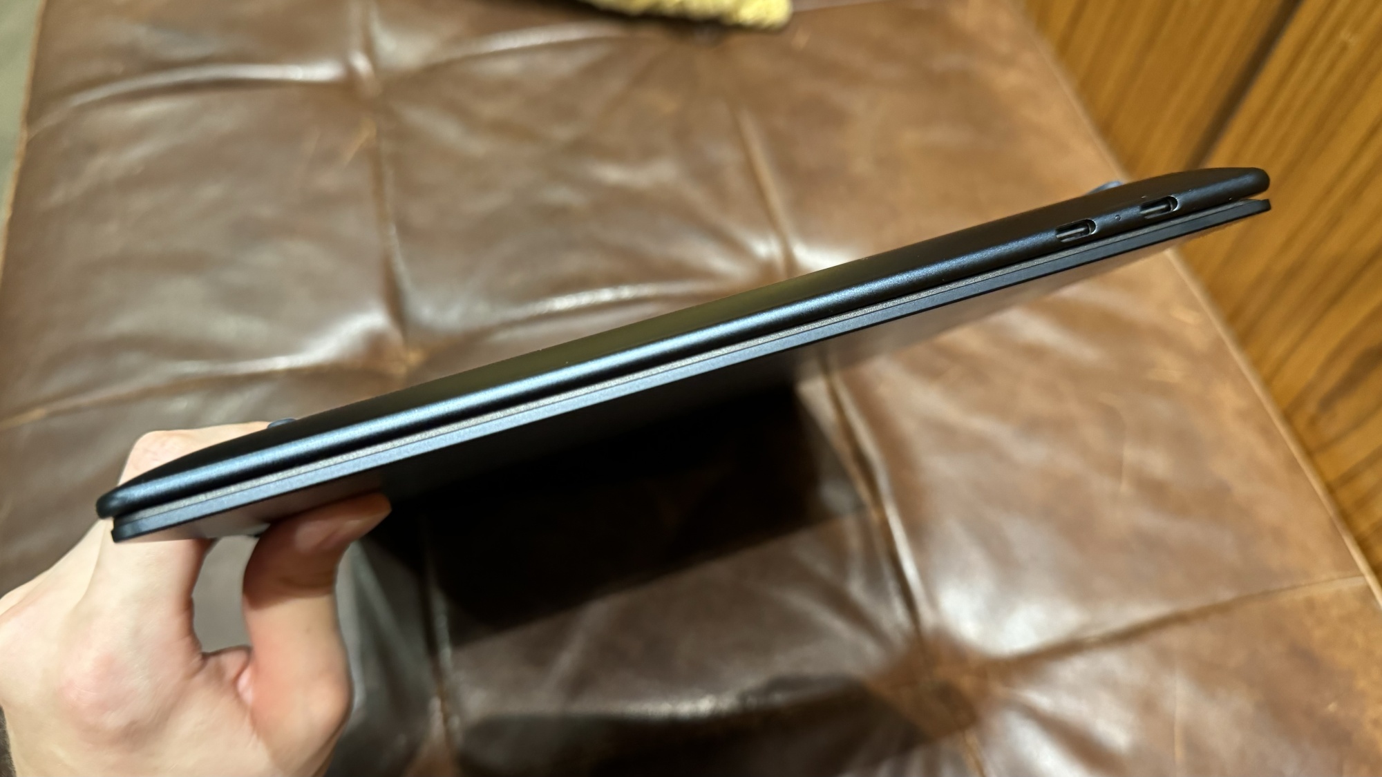 The Lenovo Yoga Slim 7x from the side