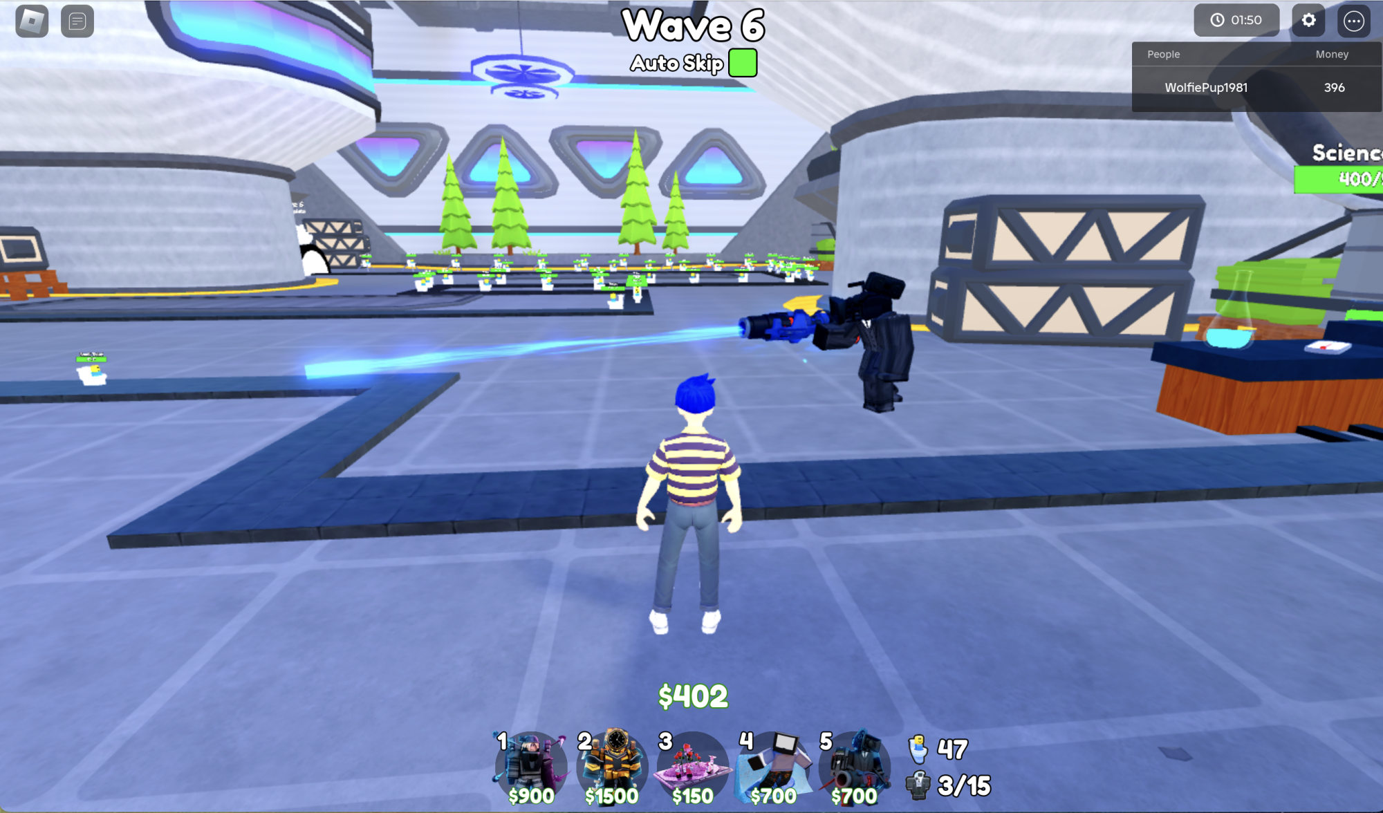 A screenshot of Toilet Tower Defense