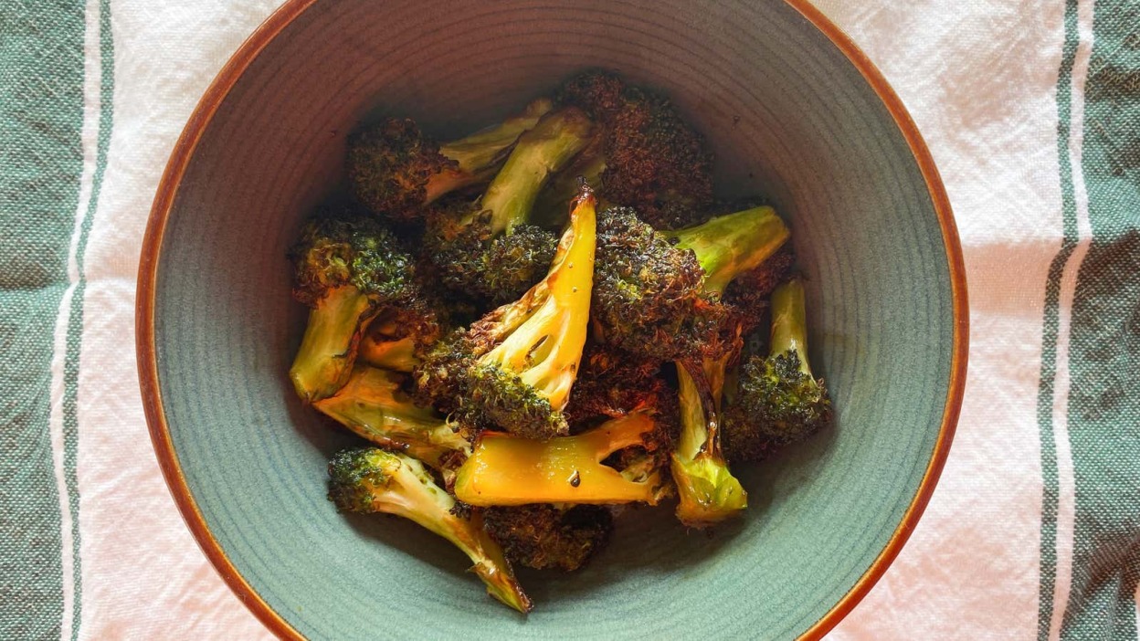 Maple candied broccoli