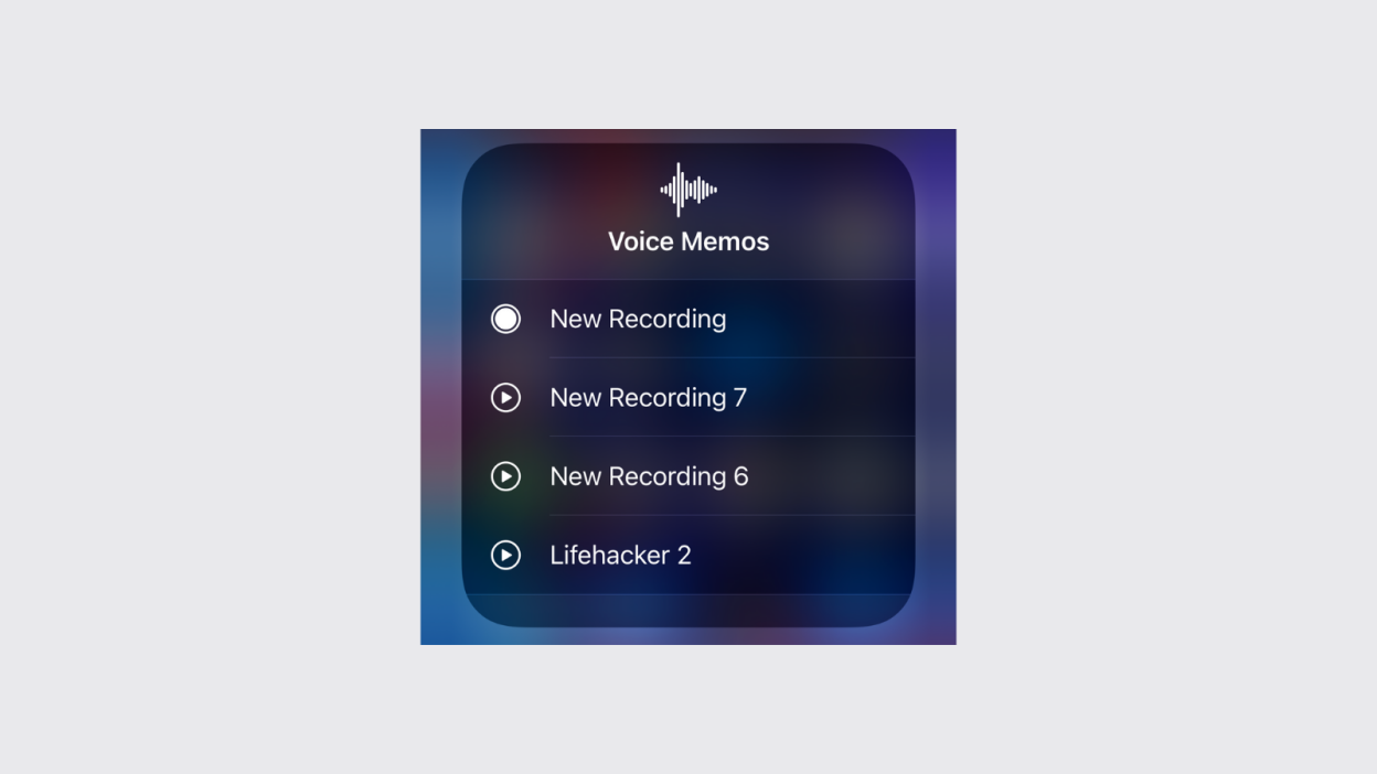 Record voice notes faster by using Control Center