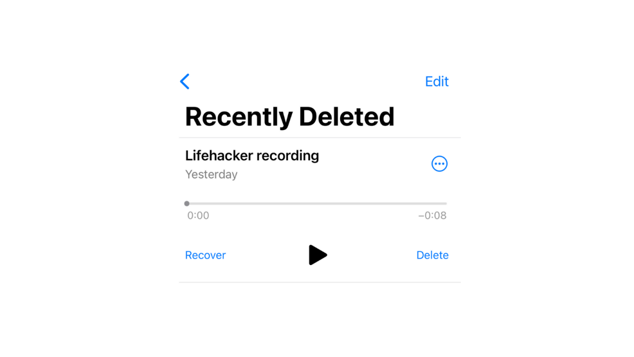 Recover deleted voice notes