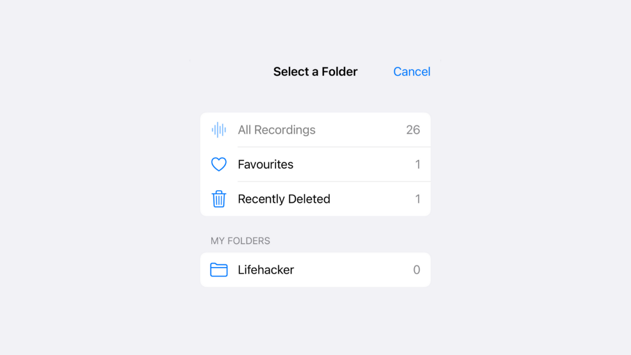 Organize recordings in multiple folders