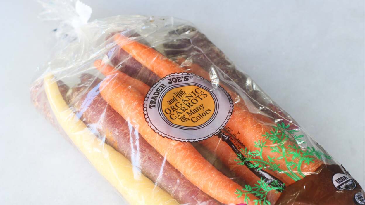 A bag of beautiful carrots