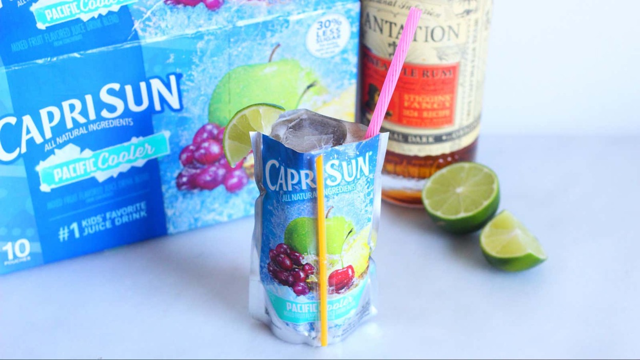 Add rum to a Caprisun