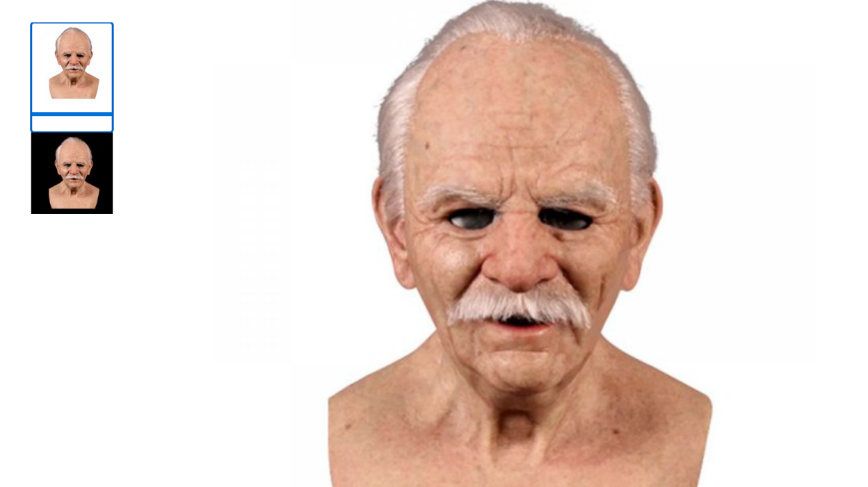 Terrifying latex old man mask